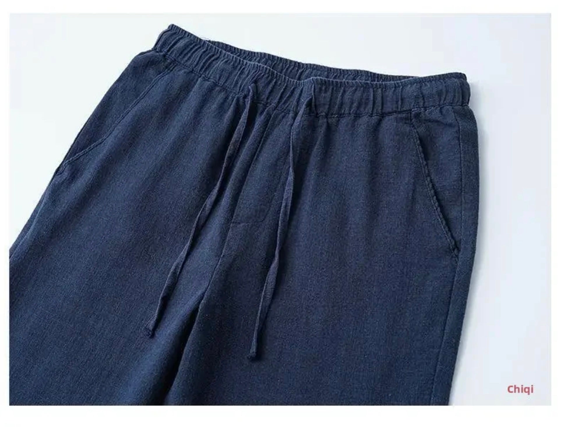 Pantalón lino navy