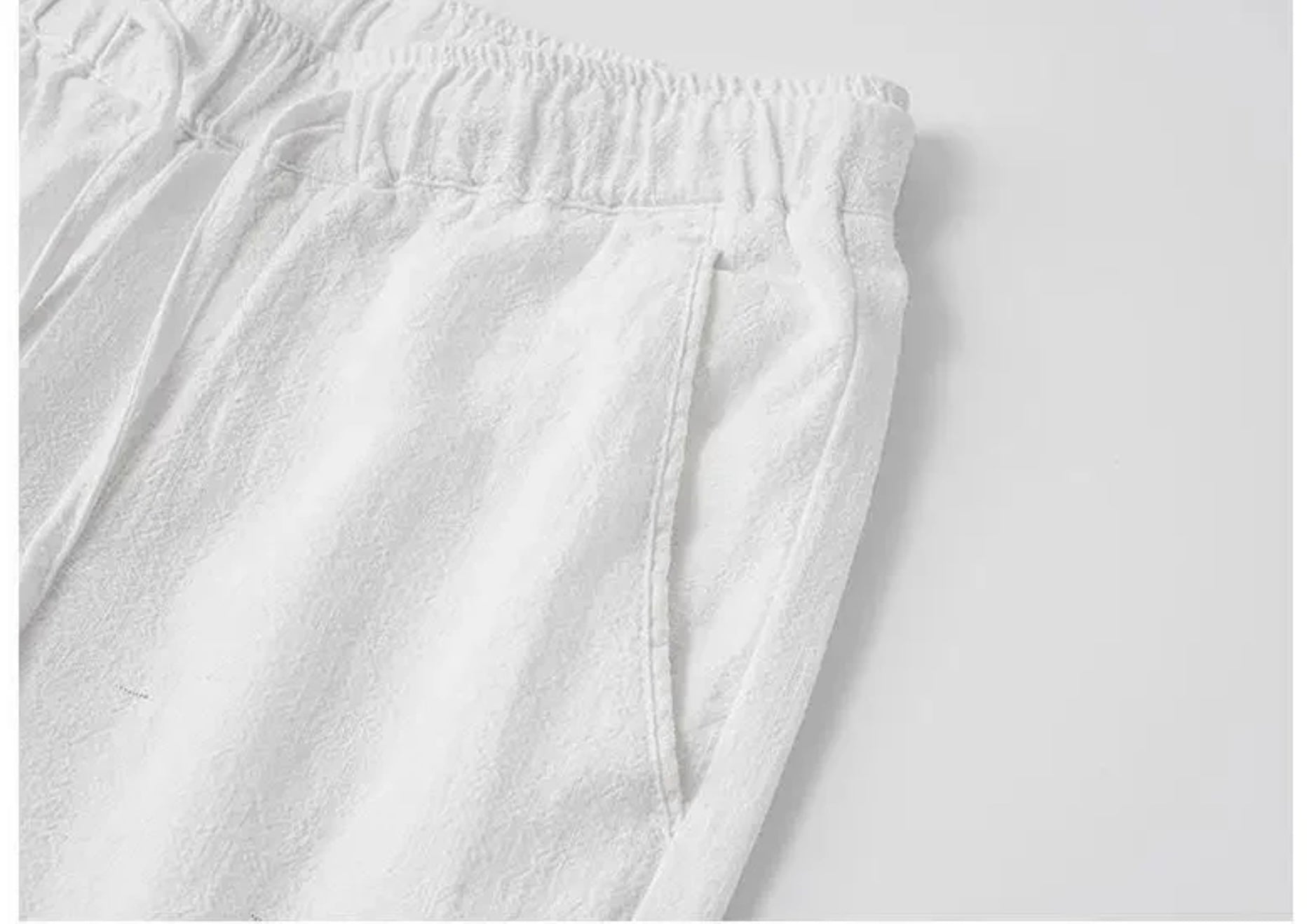Pantalón lino Blanco