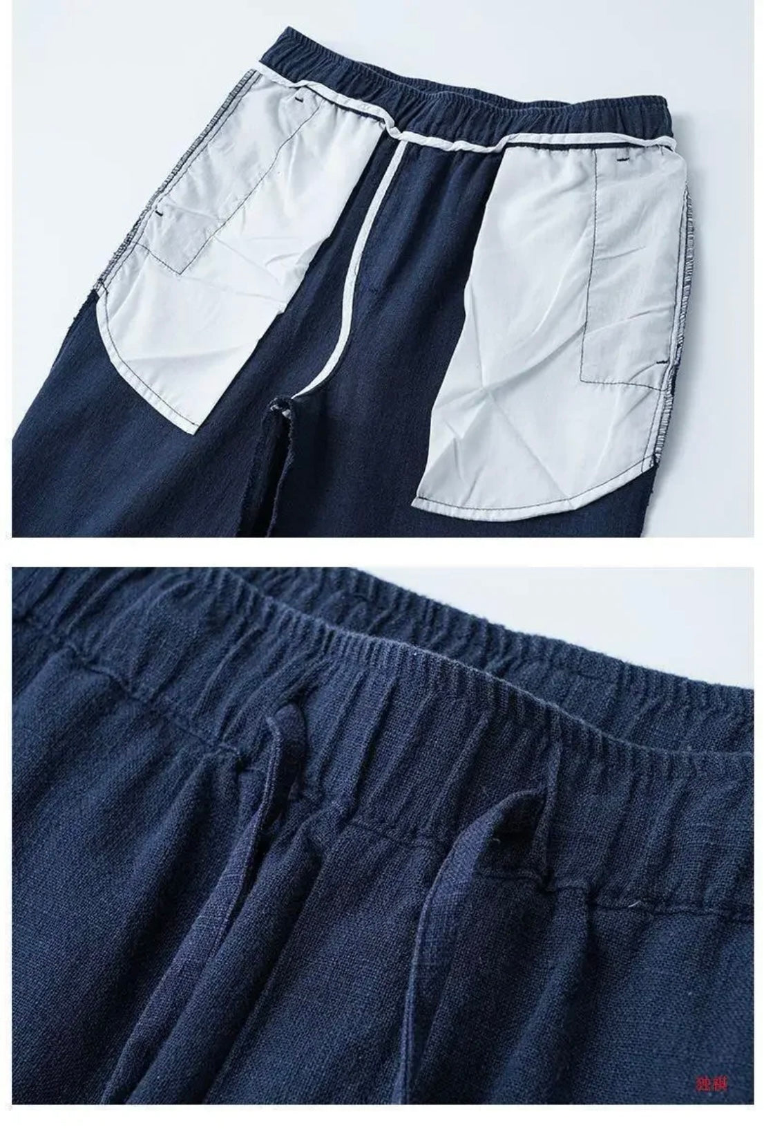 Pantalón lino navy