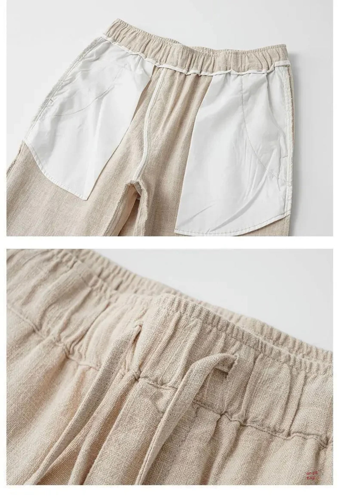 Pantalón lino Beige