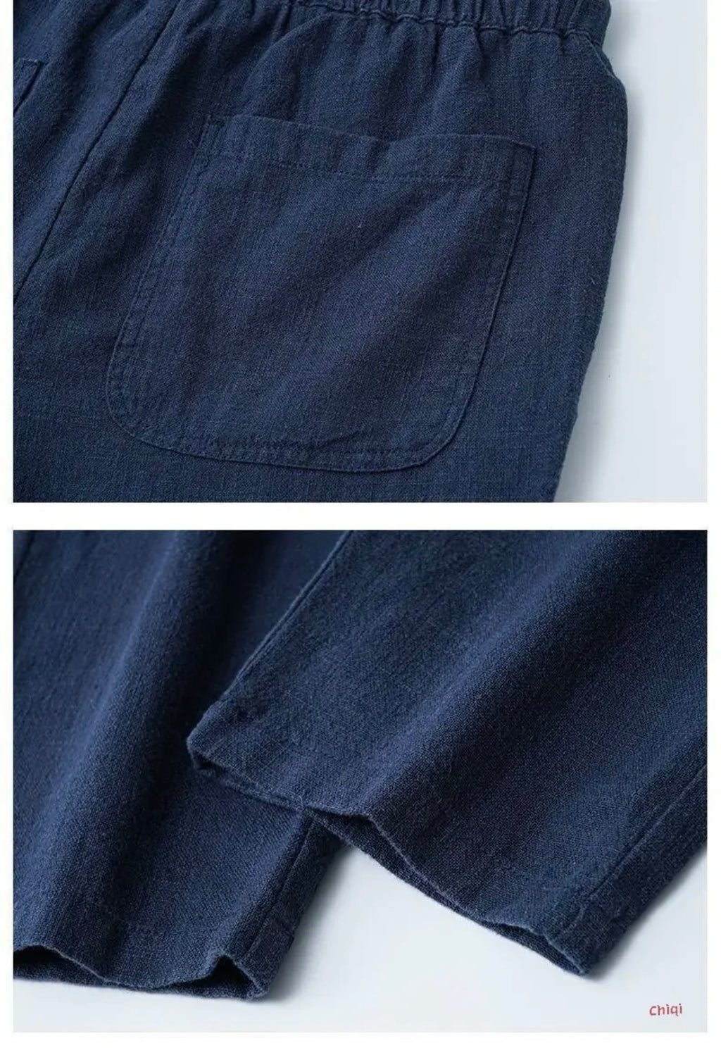 Pantalón lino navy