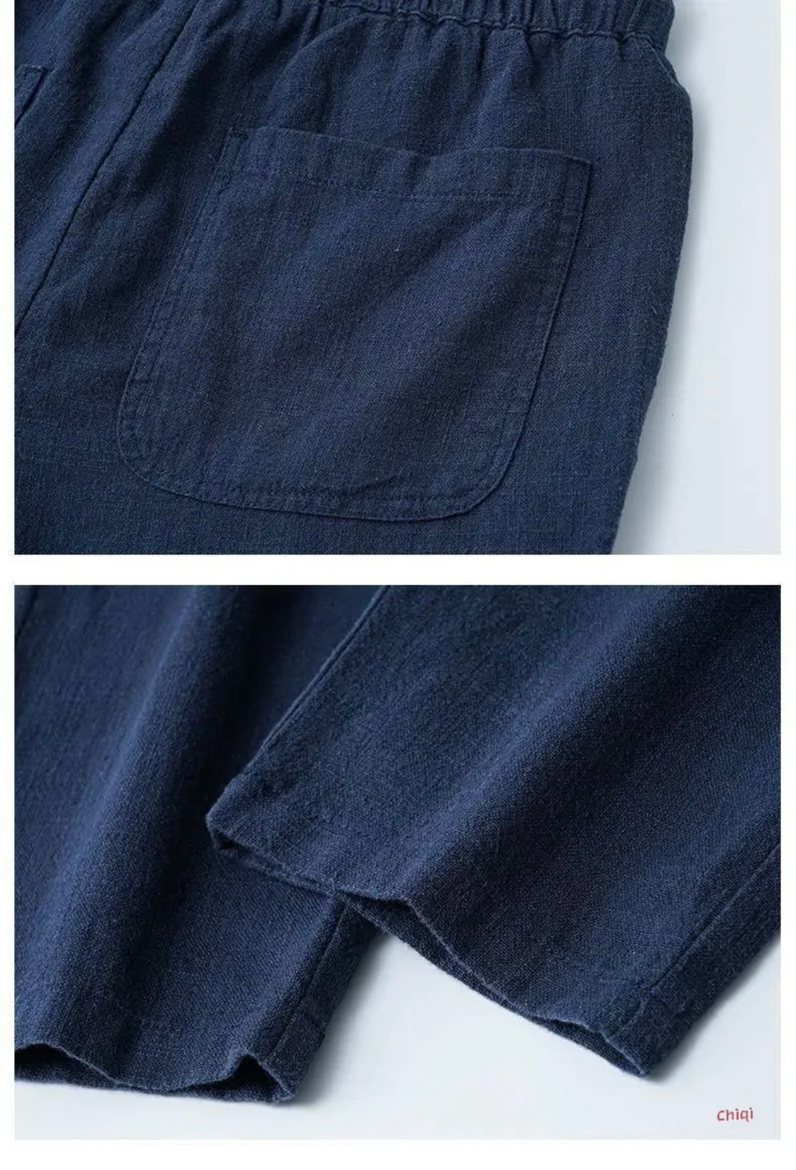 Pantalón lino navy