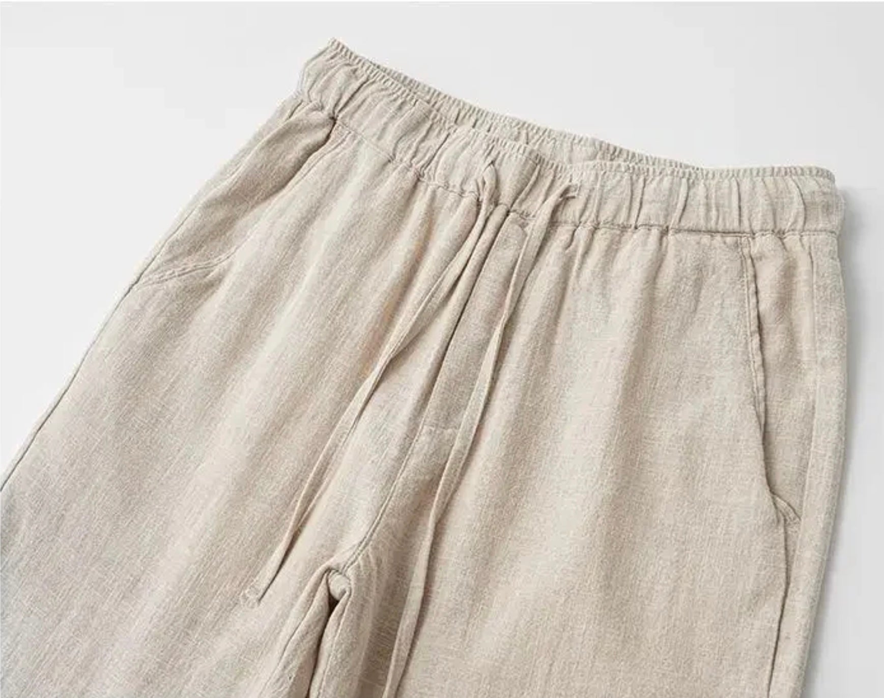Pantalón lino Beige