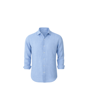 Camisa de lino Azul